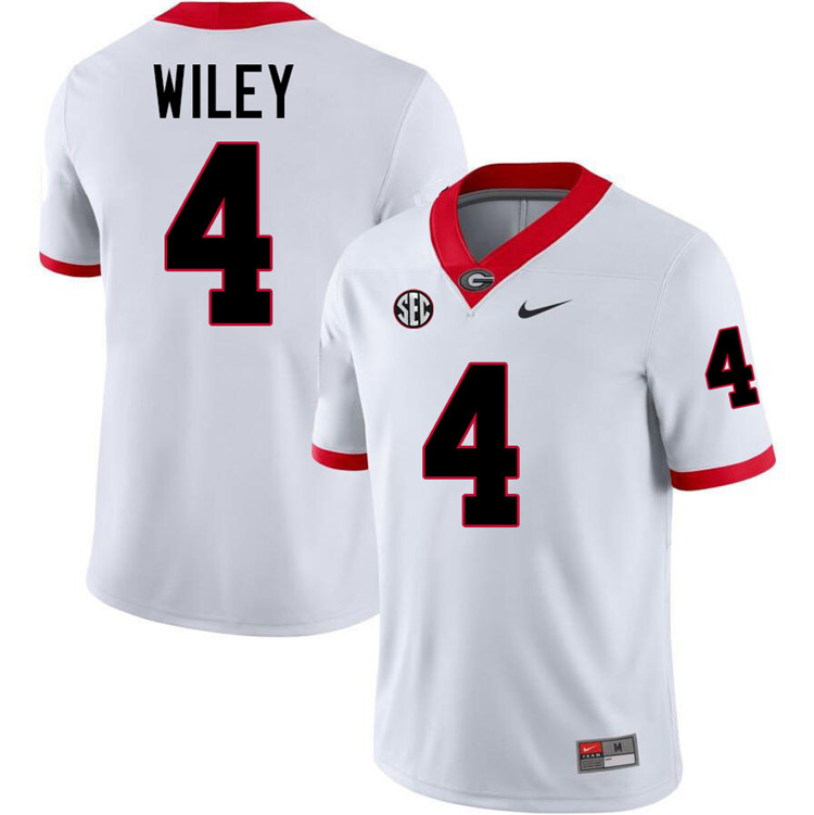 CJ Wiley Georgia Jersey,University Of Georgia Bulldogs Football Jersey,Uniforms,Gears-White